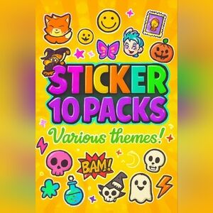 Colorful Sticker 10 Packs